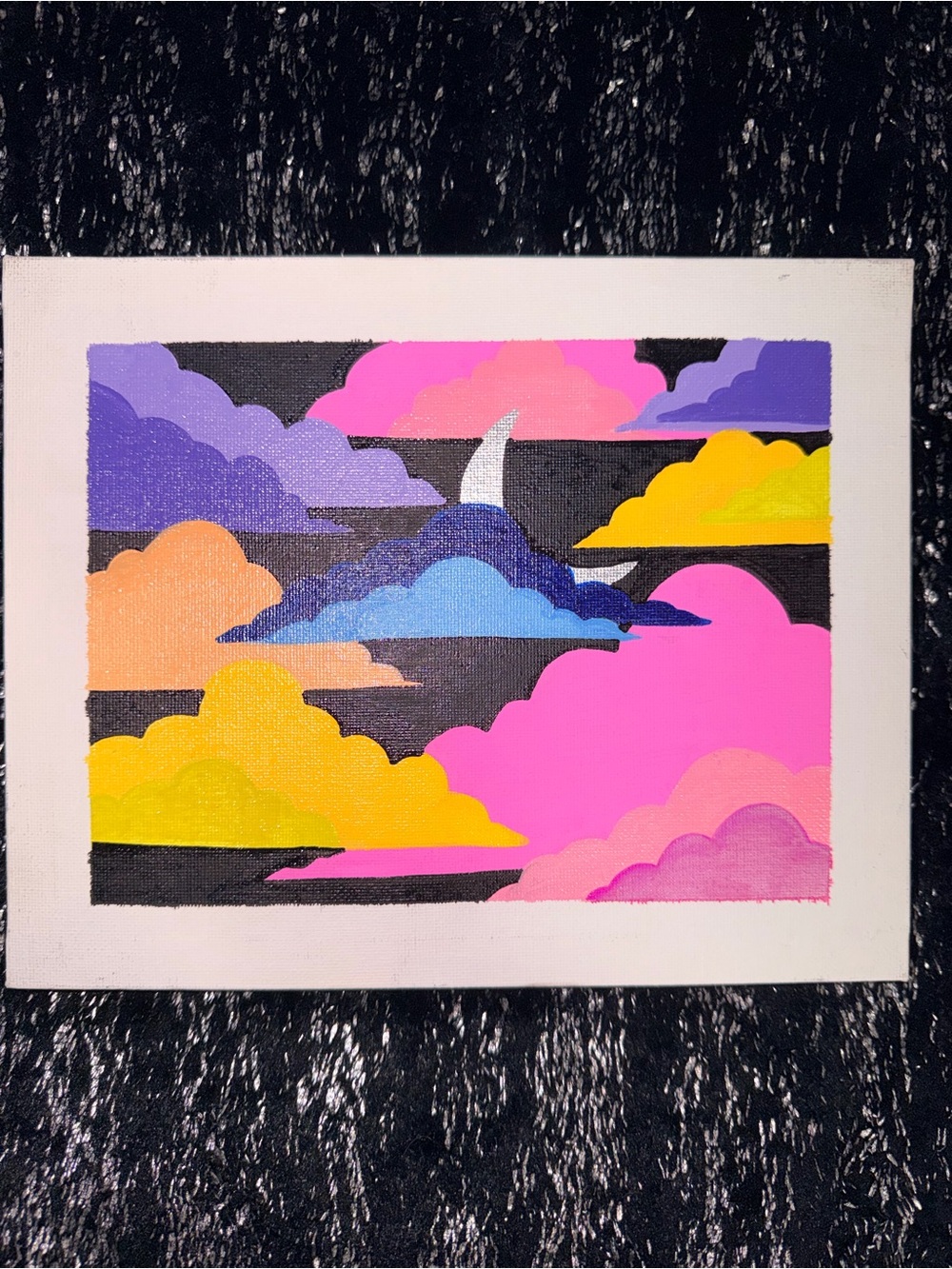 Vibrant Clouds Home Art Print – Multicolor Contemporary Canvas